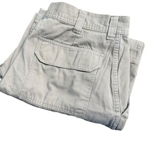 Basic Editions Mens Tan Cargo Pants Size 36x 30 (36x28) Cotton Utility Workwear